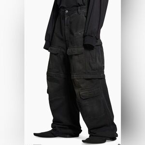 BALENCIAGA Men's Black Cargo Pants SIZE XL